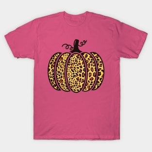 halloween leopard print pumpkin T-Shirt